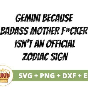 Gêmeos Fodão não é um signo do zodíaco SVG | Signo de Gêmeos Astrologia Horóscopo Aniversário Maio Junho Místico PNG T Shirt Design Caneca Cricut Cut File