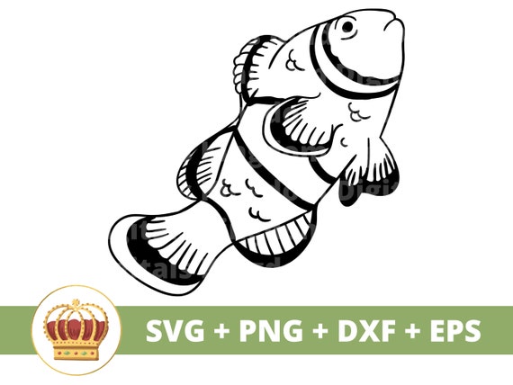 Clown Fish SVG PNG Cute Little Koi Ocean Sea Creature - Etsy