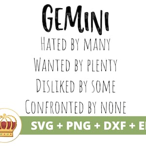 Zwilling, der von vielen SVG gehasst wird | Lustige Zwilling Sternzeichen Astrologie Horoskop Geburtstag Mai Juni Mystisch PNG T Shirt Design Becher Cricut Cut Datei