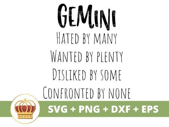 Gemini Hated by Many SVG | Funny Gemini Zodiac Sign Astrology