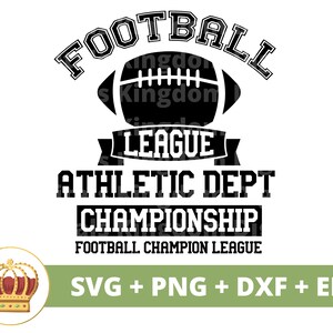 Football League Athletic Dept Cup SVG | Fußball Helm Mama Papa Spieler Spieltag Sport Lustig Herbst PNG Shirt Tasse Schnittdatei