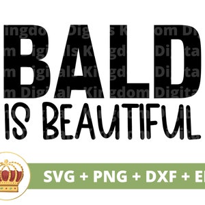 Kaal is mooi-SVG | Geen haar maakt niet uit, grappige kalende png, sarcasme, grap, empowerment van vrouwen, sassy humoristische heren tshirt hoed mok gesneden bestand