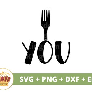 Vous fourchette SVG | Mitaines de cuisinier Svg, torchon, pâtisserie de Noël, manique, chef cuisinier, tablier, décoration d'enseigne de cuisine, mug png, fichiers coupés