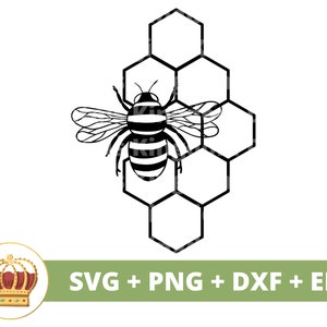 Bijen SVG-PNG | Cute Queen Bumble Bee Insect Bug Bloemen Bloementuin Honey Hive Baby Summer Wild tshirt mok beker beker teken Cricut Cut-bestand