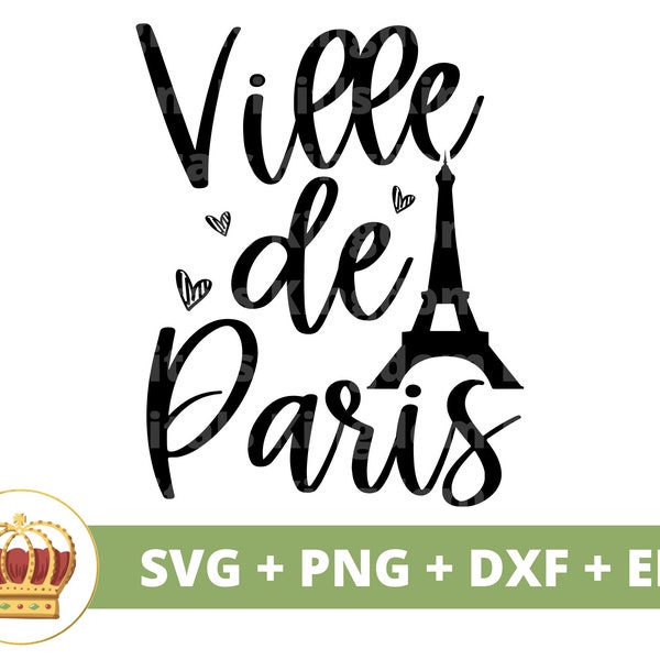 Ville De Paris SVG | Makeup Bag svg, France Europe French Vacation Travel romantic love png bonjour designs Shirt Cricut Cut File Silhouette