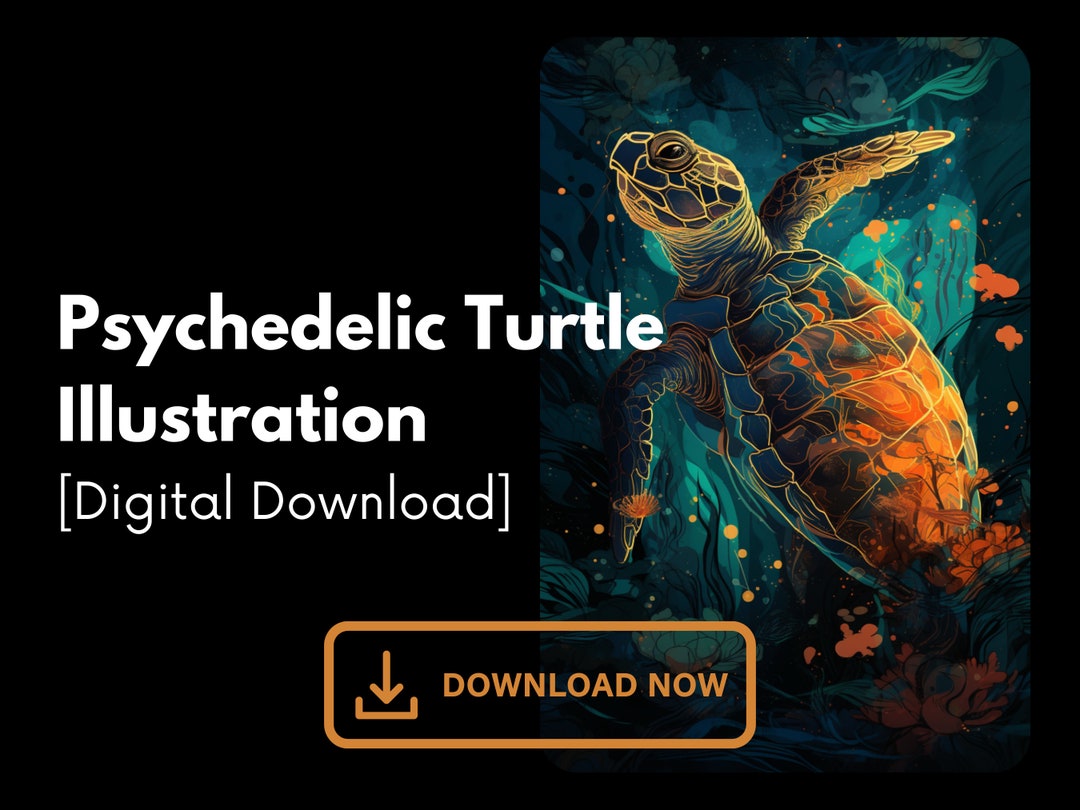 Mystical Turtle Illustrations - Digital Download | Instant Downloadable ...