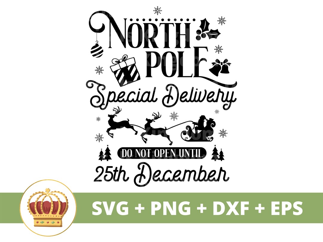 Do Not Open Until December 25 SVG | Santa Bag Svg Special Delivery Mail ...
