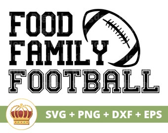 Food Family voetbal SVG | Voetbal svg Happy Thanksgiving zus moeder vader oma speler speldag sport grappige herfst PNG shirt beker gesneden bestand