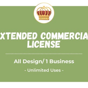 erweiterte kommerzielle Lizenz - Lizenz für alle Designs für unbegrenzte Verkäufe - für 1 Unternehmen / Person