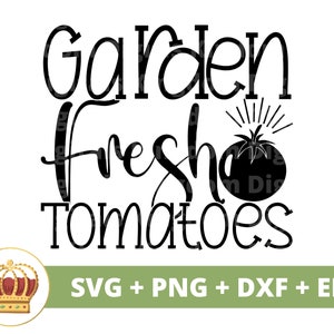 Garten frische Tomaten SVG | Gartenarbeit svg Gemüse Papa Pflanze Mama Liebhaber Dame Gärtner Pflanzen Topf Blume Frühling PNG Becher Shirt Cricut Cut Datei