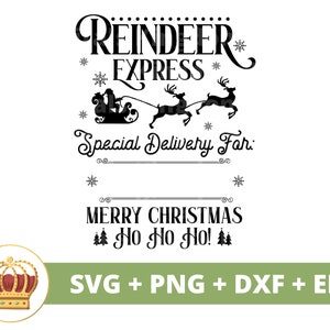 Rentier ausdrücken SVG | Santa Tasche svg Sonderlieferung Mail Lustig Weihnachtssack SVG Jahreszeiten Grüße Nordpol Geschenke Cricut Cut Datei PNG