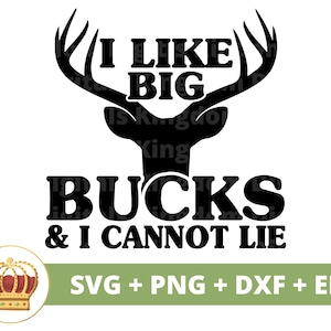 Ik hou van geld en ik kan niet liegen SVG | Grappige herten jagen SVG, buiten gewei clipart, jager, boogschieten, teken shirt heren cadeau gesneden PNG-bestand