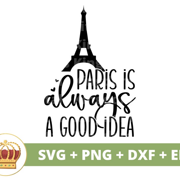 Paris Is Always A Good Idea SVG | Makeup Bag svg, France Europe Vacation Travel romantic love png designs Shirt Cricut Cut File Silhouette