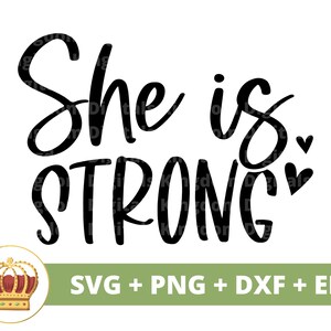 Sie ist stark SVG | Feministische svg, Girl Power svg, Empower starke Frauen, Girl Boss PNG, Cricut Cut File, Silhouette, motivierende Sprüche