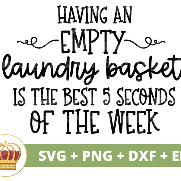 Having An Empty Laundry Basket Is The Best SVG | Laundry Room Sign Home Decor svg, Funny Basket, Bag, Hamper, Farmhouse Cut File, Cricut PNG