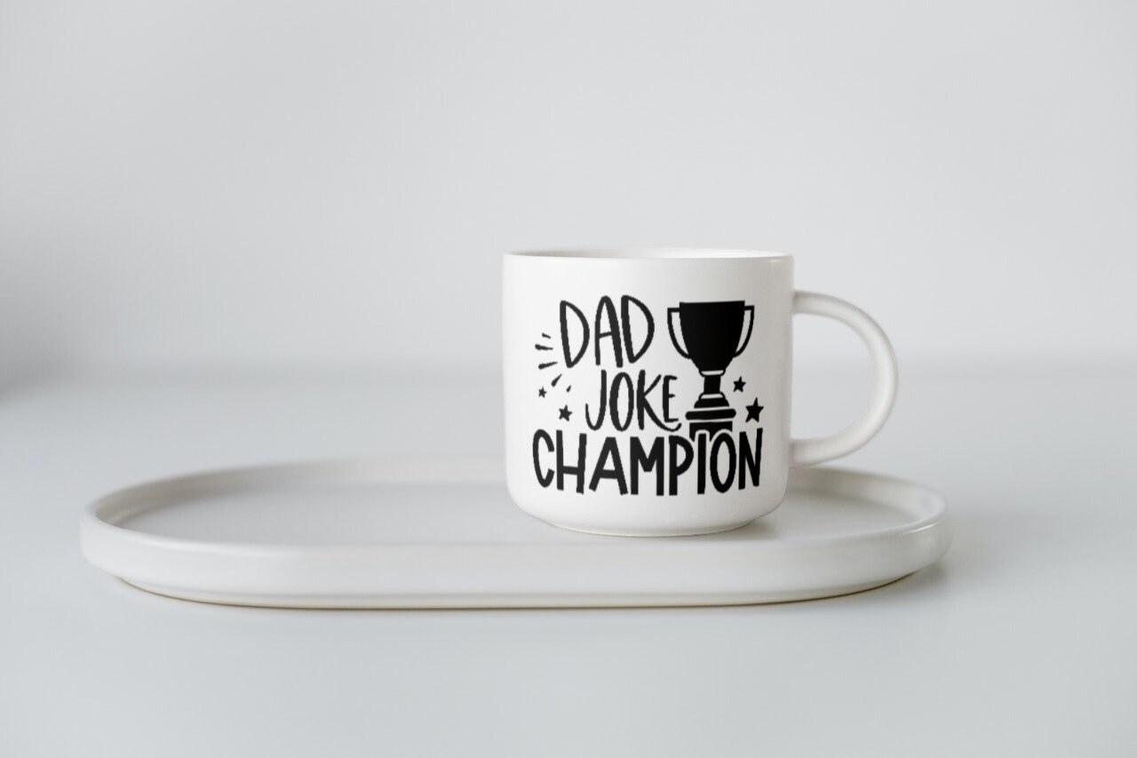 Dad Joke Champion SVG | Happy Fathers Day Funny Quotes Papa Best ...