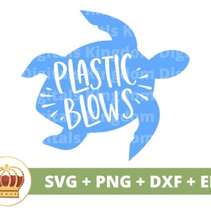 Kunststof blaast SVG | Dag van de aarde, recycling, veganistisch, natuur, Turtle Ocean, draagtas PNG, motiverend hippieshirt Cricut gesneden bestand silhouet