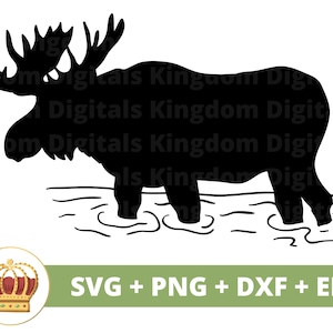 Moose SVG & PNG | Forest animal Hunting Christmas Clipart Vector Cabin Cute Girl Boy Laser Wildlife tshirt cup tumbler sign Cricut Cut File