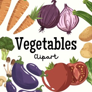 Ensemble de cliparts de légumes PNG | Alimentation saine légumes jardin cuisine cuisine tomate brocoli Illustration téléchargement numérique Invitation sublimation