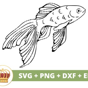 Fish SVG PNG | Cute Little Koi Ocean Sea Creature Cartoon Baby Fishing Animal Kingdom Wild tshirt mug cup tumbler sign Cricut Cut File