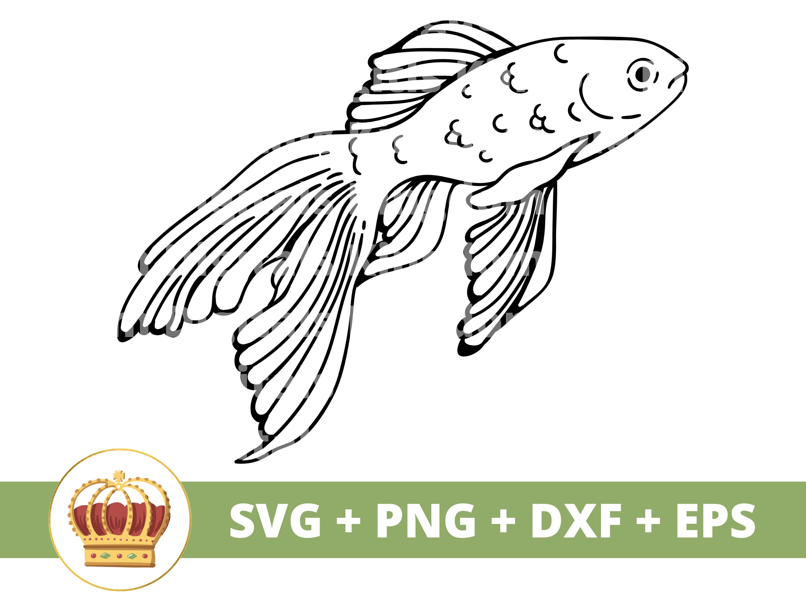 Fish SVG PNG | Cute Little Koi Ocean Sea Creature Cartoon Baby Fishing Animal Kingdom Wild tshirt mug cup tumbler sign Cricut Cut File