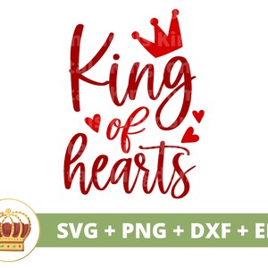 Roi de coeur SVG | Bonne fête des pères drôle papa meilleur mari grand-père beau-père blagues fils paternité vie PNG tasse chemise coupe Cricut