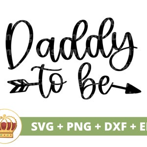 Futur papa SVG | Nouveau papa cadeau décoration de chambre de bébé Shower de bébé bébé fille garçon sexe révèlent bouteilles conceptions chemise coupe Cricut fichier Silhouette PNG