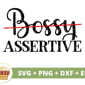 Bazige assertieve SVG | Girl Boss Babe Lady CEO ondernemer ondernemer sterke vrouw inspirerende mok t-shirt Cricut gesneden bestand silhouet