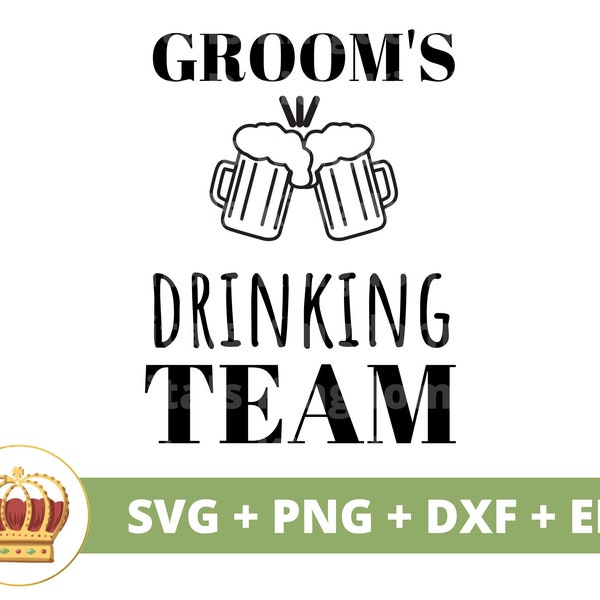 Grooms Drinking Team SVG | Wedding Bridesmaid Bachelors Party Bride Groom Engaged Guys Sign Men Marriage PNG Mug t Shirt Cricut Cut File