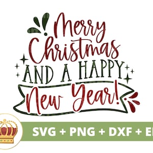 Frohe Weihnachten und glückliches neues Jahr SVG | Country Sign png, Küche Weihnachtszitate, Bauernhaus, Santas Werkstatt, Urlaub, T-Shirt Becher Cut File