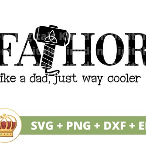 Fathor Like a Dad, maar veel cooler SVG | Happy Fathers Day grappige papa beste opa stiefvader grappen vaderschap PNG mok shirt Cricut gesneden bestand