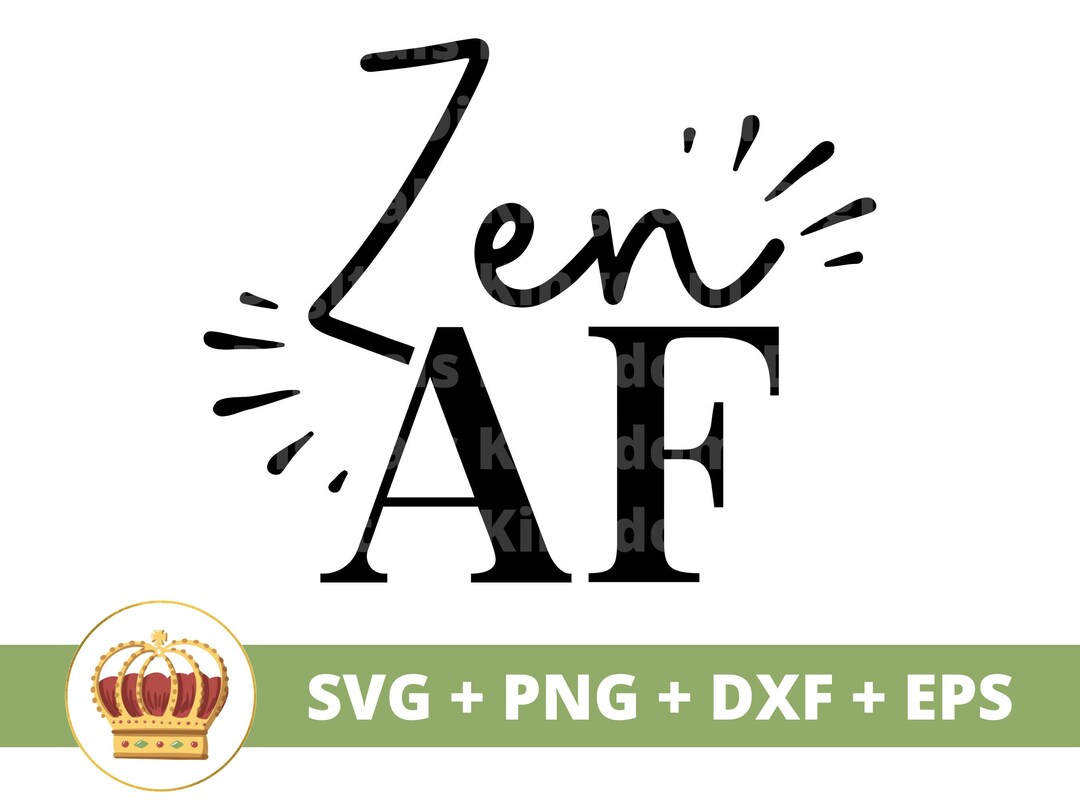 Zen AF SVG Yoga Pose Namaste Spiritual Lotus Meditation Tai Etsy