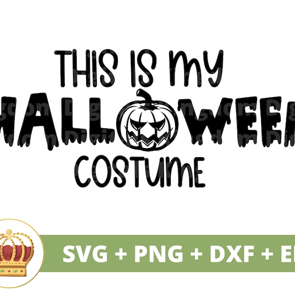 This is my Halloween Costume SVG | Spooky Pumpkin  PNG Cut File, Cute Funny TShirt, Fall Autumn, Mug Clipart, Commercial Digital Download