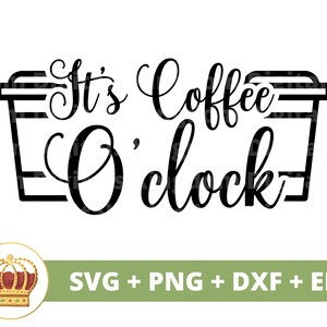 Son café heures SVG | Svg de café drôle, amateurs de tasse de café café glacé énonciations citations tumbler signe PNG Silhouette Cricut coupe fichier