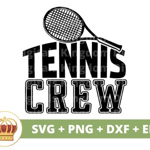Equipe de tênis SVG | Raquete de bola de tênis Engraçado Treinador Esportivo Mãe PNG Equipe de Vida Família Menina Menino Esquadrão Grupo PNG Camisa Design Caneca Arquivo de Corte Cricut