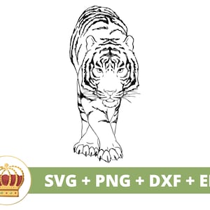Tiger SVG PNG | Cute Big Cat Mascot Head Face Print Vector Silhouette Clipart Animal Kingdom Wild t shirt cup tumbler sign Cricut Cut File