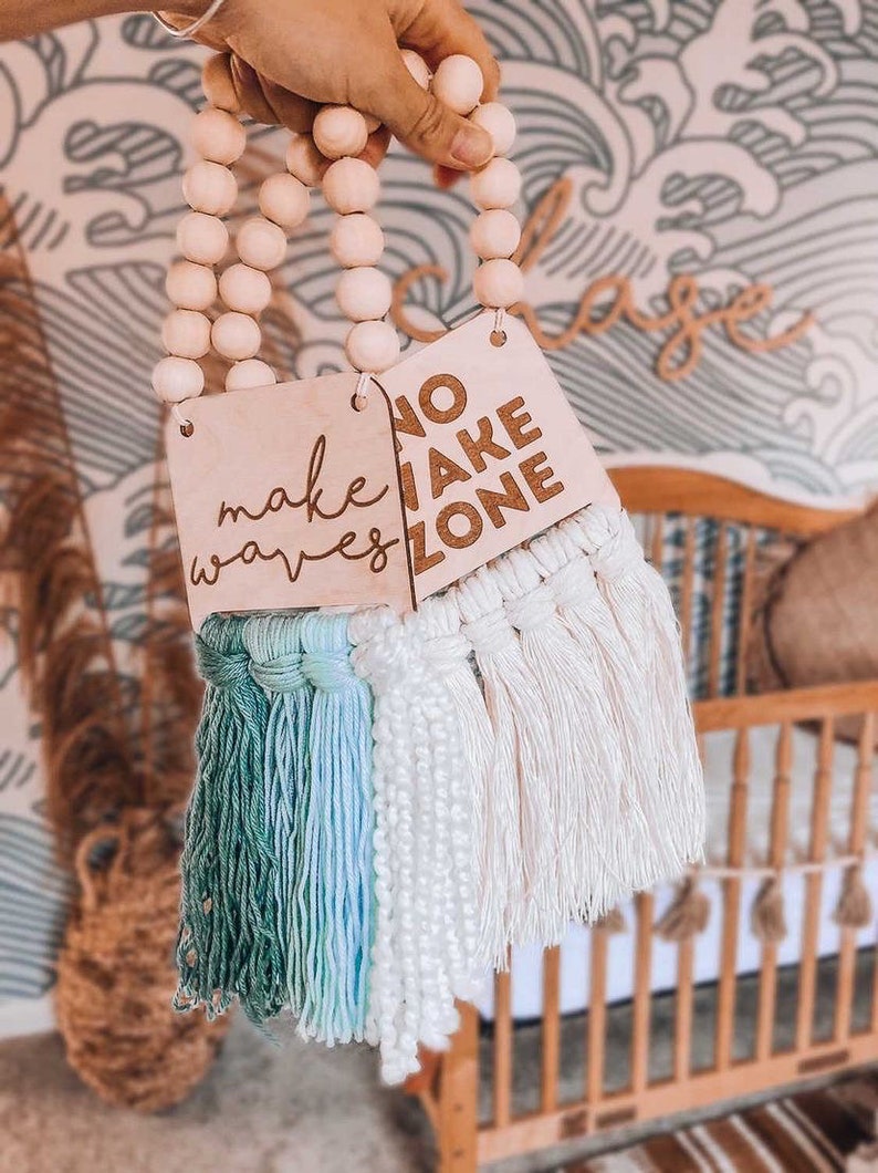 No Wake Zone Nursery Sign, No Wake Zone, Beachy Decor, Coastal Decor, Girls Room Décor, Boys Room Decor, Nautical Nursery Decor, Nautical 画像 8