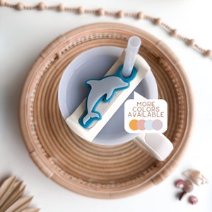 Dolphin Stanley, Custom Tumbler Tag, Quencher Name Tag, Nautical Stanley Tag, Dolphin Stanley Cup, Stanley Tumbler Plate, Sea Life Gift