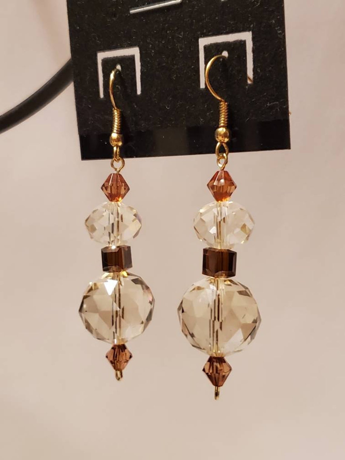 Crystal beads earrings Etsy