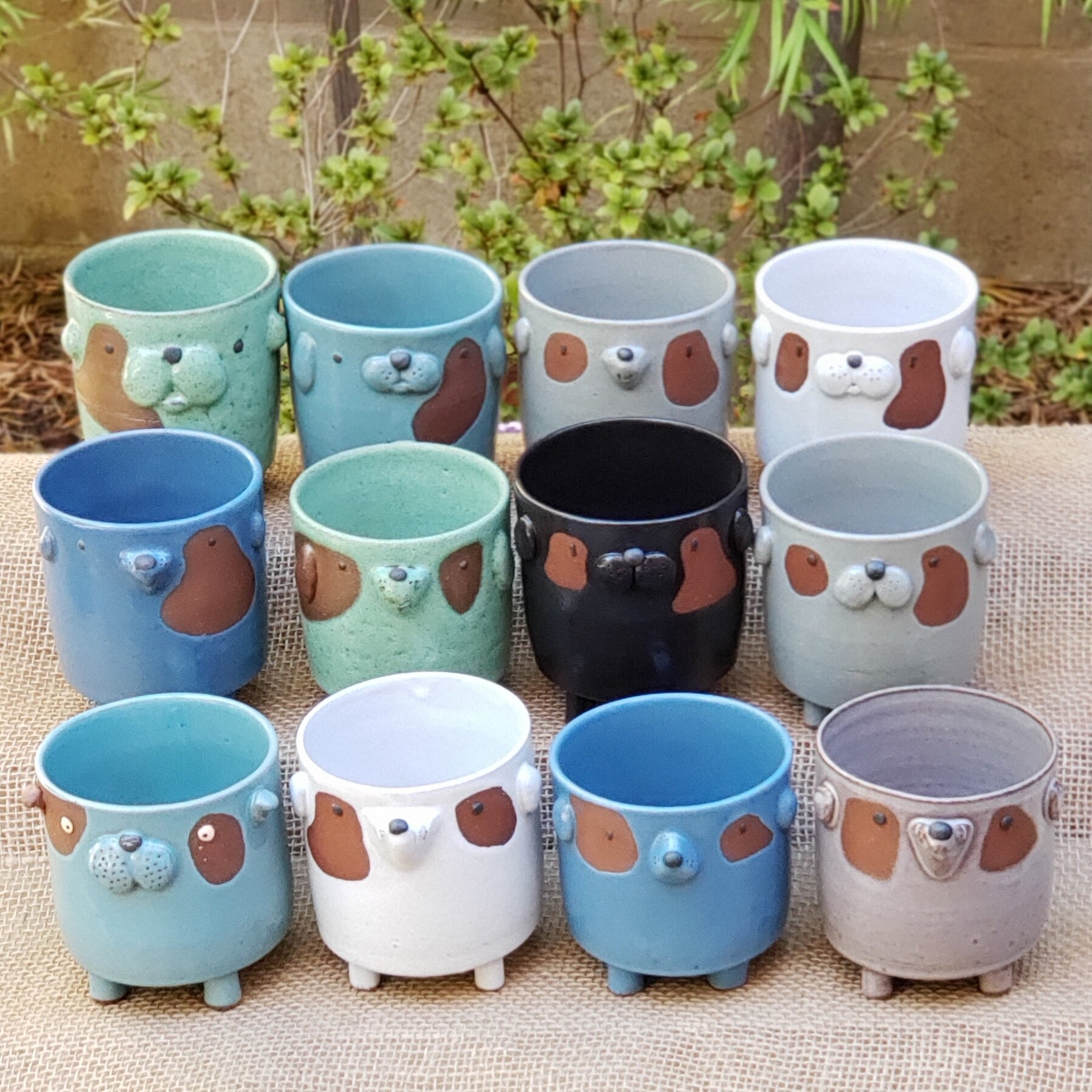 Handmade ceramic animal cup cute mug puppy cup unique dog Etsy Nederland