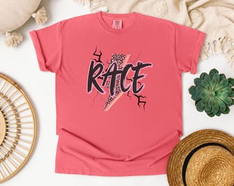 Race Lightning Bolt Tshirt, Dirt Track Shirt, Dirt Track Racing, Cute Race Shirt, Motocross Shirt, Drag Racing Shirt, Racing Shirt for Women