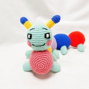 Caterpillar Crochet Toy | Caterpillar Rattle Toy | Baby Sensory Toy | Amigurumi Caterpillar | Nursery Decor