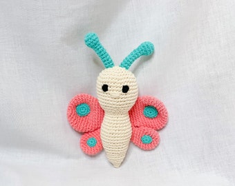 Crochet Butterfly Sensory Toy | Butterfly Amigurumi Toy | Stuffed Butterfly Plush