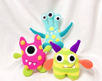 Crochet Monsters | Amigurimi Monster Plush Toys | Handmade Crochet Toy | Three-Eyed Monster
