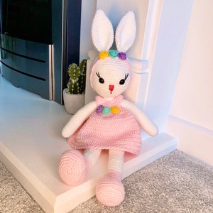 Crochet Bunny Rabbit Doll/Crochet Toy/Amigurumi/Crochet Plush/Handmade Doll/Baby Gift