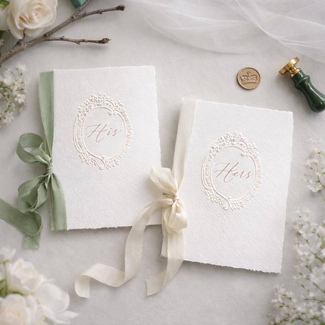 Custom Wedding Vow Book, 3D Embossed Handmade Paper, Unique Handwritten Vows, Personalized Bride Groom Gift, Ceremony Keepsake - Etsy