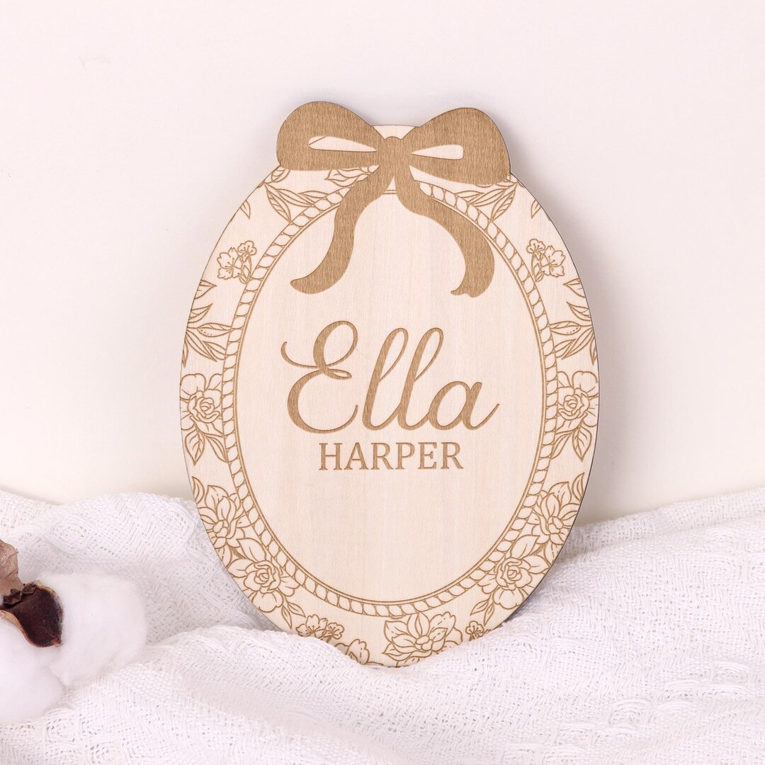 Baby Name Announcement Sign Birth Stat Sign Baby Name Sign for Hospital ...