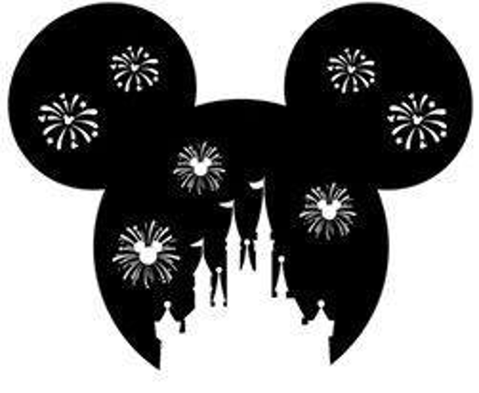 Mickey Mouse Head With Fireworks Disney Decal/ Disney/ Etsy