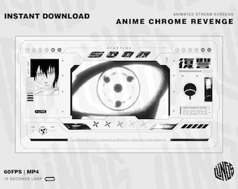 Gothic Animated Stream Screens / Gothic Chrome / Twitch Overlay Lofi / Halloween