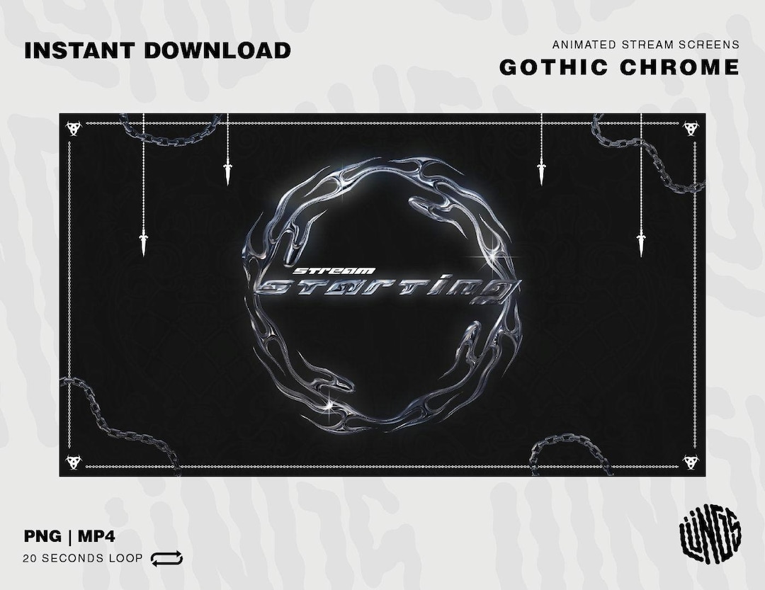 Gothic Animated Stream Screens / Gothic Chrome / Twitch Overlay Lofi ...